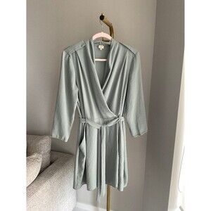 Aritzia Wilfred Drape Sage Belted Dress